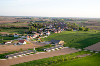 Siegen dans le département Bas Rhin, France d'en haut