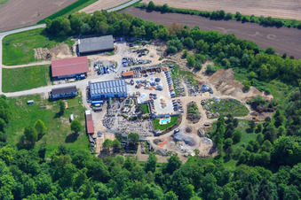 Palatinum aménagement paysager et conception de jardins à Hagenbach dans le département Rhénanie-Palatinat, Allemagne vue d'en haut