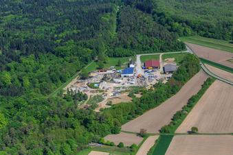 Palatinum aménagement paysager et conception de jardins à Hagenbach dans le département Rhénanie-Palatinat, Allemagne depuis l'avion