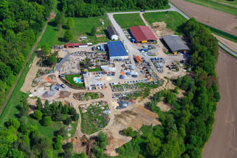 Image drone de Palatinum aménagement paysager et conception de jardins à Hagenbach dans le département Rhénanie-Palatinat, Allemagne