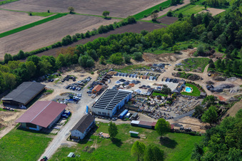 Palatinum aménagement paysager et conception de jardins à Hagenbach dans le département Rhénanie-Palatinat, Allemagne d'en haut