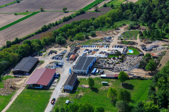 Palatinum aménagement paysager et conception de jardins à Hagenbach dans le département Rhénanie-Palatinat, Allemagne hors des airs