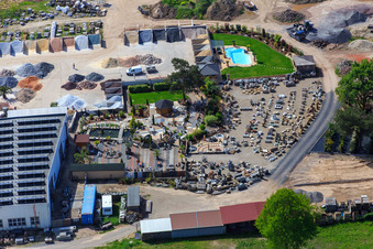 Palatinum aménagement paysager et conception de jardins à Hagenbach dans le département Rhénanie-Palatinat, Allemagne depuis l'avion