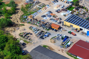 Vue d'oiseau de Palatinum aménagement paysager et conception de jardins à Hagenbach dans le département Rhénanie-Palatinat, Allemagne