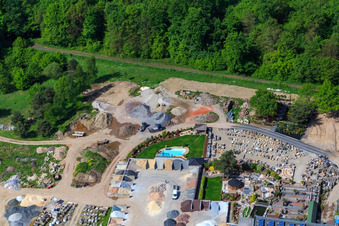 Palatinum aménagement paysager et conception de jardins à Hagenbach dans le département Rhénanie-Palatinat, Allemagne vu d'un drone