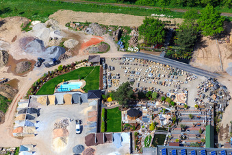 Vue aérienne de Palatinum aménagement paysager et conception de jardins à Hagenbach dans le département Rhénanie-Palatinat, Allemagne