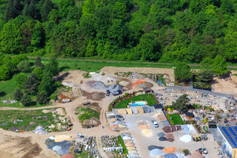 Palatinum aménagement paysager et conception de jardins à Hagenbach dans le département Rhénanie-Palatinat, Allemagne depuis l'avion