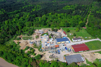 Vue d'oiseau de Palatinum aménagement paysager et conception de jardins à Hagenbach dans le département Rhénanie-Palatinat, Allemagne