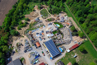 Image drone de Palatinum aménagement paysager et conception de jardins à Hagenbach dans le département Rhénanie-Palatinat, Allemagne