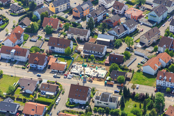 Vue aérienne de Avenue des Habsbourg à Hagenbach dans le département Rhénanie-Palatinat, Allemagne