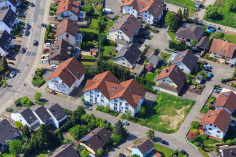 Rue Drachenfels à Hagenbach dans le département Rhénanie-Palatinat, Allemagne d'en haut