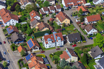 Vue aérienne de Rue Gräfenstein à Hagenbach dans le département Rhénanie-Palatinat, Allemagne
