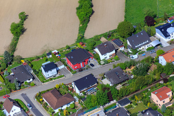 Bague Konrad Adenauer à Hagenbach dans le département Rhénanie-Palatinat, Allemagne depuis l'avion