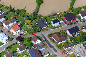 Vue d'oiseau de Bague Konrad Adenauer à Hagenbach dans le département Rhénanie-Palatinat, Allemagne
