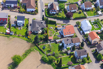 Vue aérienne de Birkenstr à Hagenbach dans le département Rhénanie-Palatinat, Allemagne