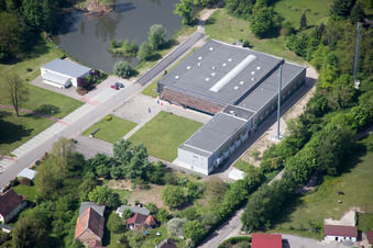 Vue aérienne de Frontière à Lauterbourg dans le département Bas Rhin, France