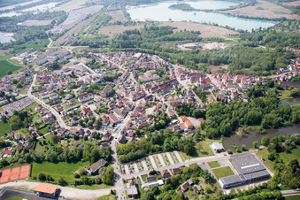 Lauterbourg dans le département Bas Rhin, France d'un drone