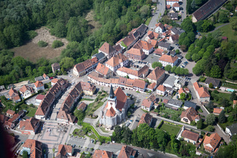 Photographie aérienne de Lauterbourg dans le département Bas Rhin, France