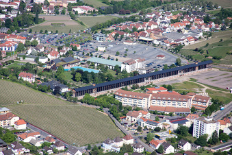Vue aérienne de Bâtiment de remise des diplômes Saline à Bad Dürkheim dans le département Rhénanie-Palatinat, Allemagne