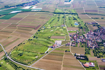 Terrain de golf à Dackenheim dans le département Rhénanie-Palatinat, Allemagne hors des airs