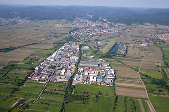 Vue aérienne de Zone industrielle de Bruchstr à Bad Dürkheim dans le département Rhénanie-Palatinat, Allemagne