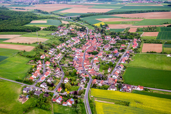 Vue aérienne de Quartier Stettbach in Werneck dans le département Bavière, Allemagne