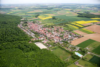 Vue aérienne de Quartier Schraudenbach in Werneck dans le département Bavière, Allemagne