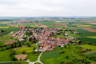 Vue aérienne de Quartier Rieden in Hausen bei Würzburg dans le département Bavière, Allemagne