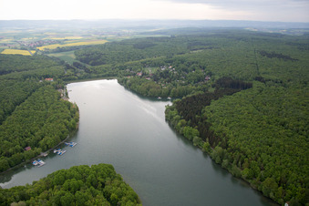 Ellertshäuser See à le quartier Altenmünster in Stadtlauringen dans le département Bavière, Allemagne d'en haut