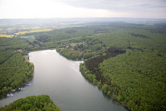 Ellertshäuser See à le quartier Altenmünster in Stadtlauringen dans le département Bavière, Allemagne hors des airs