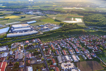 Vue aérienne de Schäflein Spedition GmbH à Röthlein dans le département Bavière, Allemagne