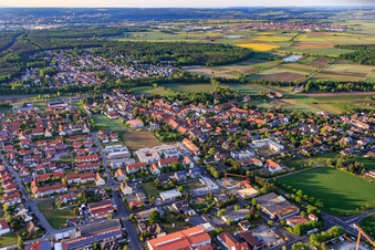 Vue aérienne de METZBUS Heinrich Metz, propriétaire Harry Metz eK à Schwebheim dans le département Bavière, Allemagne