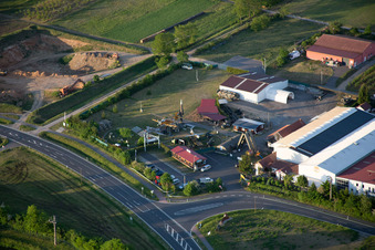 Vue oblique de Musée militaire à le quartier Stammheim in Kolitzheim dans le département Bavière, Allemagne
