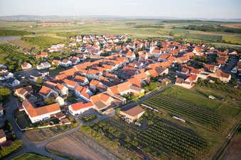 Vue oblique de Quartier Lindach in Kolitzheim dans le département Bavière, Allemagne
