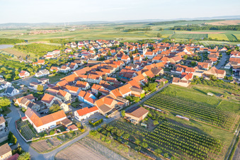 Quartier Lindach in Kolitzheim dans le département Bavière, Allemagne d'en haut