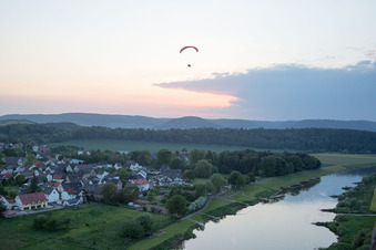 Photographie aérienne de Quartier Wehrden in Beverungen dans le département Rhénanie du Nord-Westphalie, Allemagne