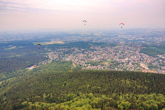 Vue aérienne de Vue de la ville depuis le sud à le quartier Hiddesen in Detmold dans le département Rhénanie du Nord-Westphalie, Allemagne