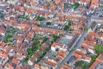 Vue aérienne de Rue Oster à Hameln dans le département Basse-Saxe, Allemagne
