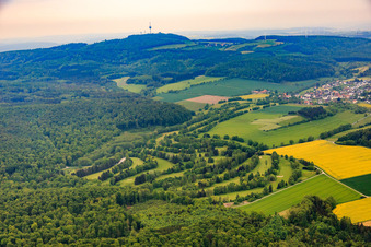 Vue aérienne de Club de golf Weserbergland eV de Norden à Polle dans le département Basse-Saxe, Allemagne