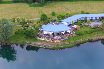 Vue aérienne de Débris flottants Höxter à Höxter dans le département Rhénanie du Nord-Westphalie, Allemagne