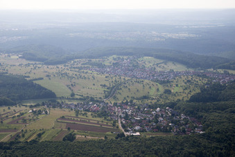 Quartier Schöllbronn in Ettlingen dans le département Bade-Wurtemberg, Allemagne d'en haut