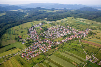 Vue aérienne de Quartier Völkersbach in Malsch dans le département Bade-Wurtemberg, Allemagne