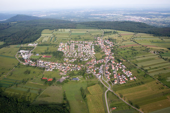 Vue aérienne de De l'est à le quartier Völkersbach in Malsch dans le département Bade-Wurtemberg, Allemagne