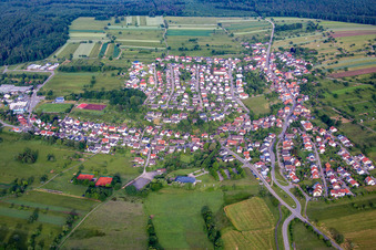 Vue aérienne de Quartier Völkersbach in Malsch dans le département Bade-Wurtemberg, Allemagne