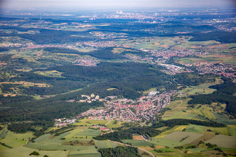 Vue aérienne de Eisingen dans le département Bade-Wurtemberg, Allemagne