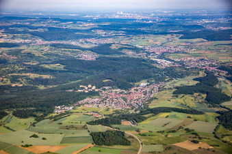 Vue aérienne de Eisingen dans le département Bade-Wurtemberg, Allemagne