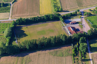 Vue aérienne de Terrain de sport de SV Klingenmünster eV à Klingenmünster dans le département Rhénanie-Palatinat, Allemagne