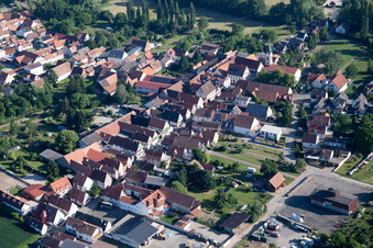 Vue oblique de Quartier Mühlhofen in Billigheim-Ingenheim dans le département Rhénanie-Palatinat, Allemagne