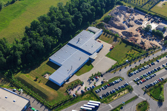 Image drone de Zone industrielle de Horst, Alfa Aesar GmbH à le quartier Minderslachen in Kandel dans le département Rhénanie-Palatinat, Allemagne
