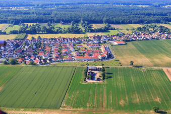 Vue aérienne de Sur la haute piste à Kandel dans le département Rhénanie-Palatinat, Allemagne